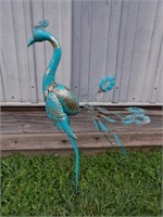 Metal Peacock Yard/Garden Ornament