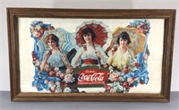 Retro Coca-Cola Print -Framed 35" long