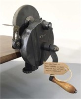Antique Hand Crank Grinding Wheel -works