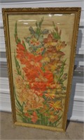Old Framed Floral Print
