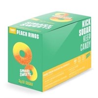SmartSweets Peach Rings, 1.8 Oz Bags (Box of 12),