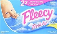 Fleecy Fabric Softener Dryer Sheets, Fresh Air,