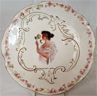 Vitreous Porcelain Victorian Lady Plate