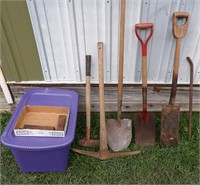 Yard Tools: Shovels, Pick