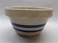 Ransbottom Roseville Blue Banded Stoneware Bowl
