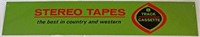 Stereo Tapes 8 Track Metal Green Advertising Sign