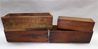 4 Wood Cheese Boxes