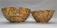 2 Spatterware Stoneware Bowls