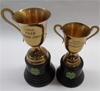 Pair of 4H Trophies: 1955 Fatstock Judging