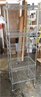 6' Metal Wire Rack Shelf on Wheels
