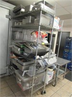 Two Wire Racks with Contents: Including Stainless