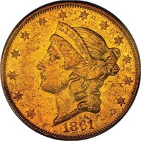 $20 1861-O PCGS AU55