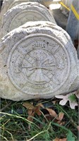 Concrete fire department decorative stone, 1' wide