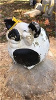 Concrete pig, 12” tall