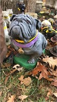 Concrete bulldog, 14” tall