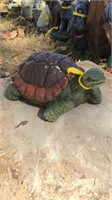 Concrete tortoise, 13” long