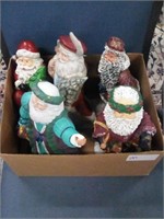 Box lot of Santas