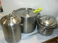 3 PIECES STAINLESS COOKWARE