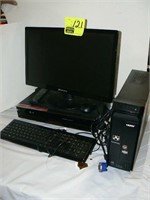 GATEWAY COMPUTER, MONITOR, KEYBOARD, LG DVD/VCR