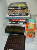 STACK OF GAMES, JACK IN BOX