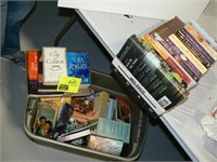 GROUP OF BOOKS (INCLUDES TOTE UNDER TABLE)