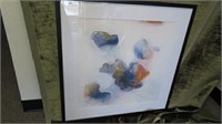 FRAMED PRINT ON CANVAS ABSTRACT 29.5"T X 29.5"W