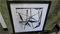 FRAMED PRINT ABSTRACT 30.5"T X 30.5"W