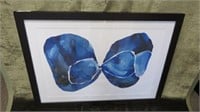 FRAMED PRINT ABSTRACT 27"T X 37"W