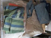 SELECTION OF SHOP TOWELS AND SHEETS