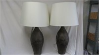 PAIR MODERN DRUZY STYLE TEXTURED LAMPS 36"T
