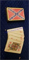 Old rebel flag playing cards