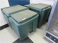 Cambro Roll-A-Round Bins: Green, Ice Transports