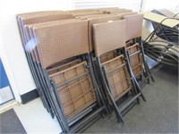 Twenty Brown Folding Patio Chairs