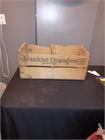 Old wooden Sunkist Orange crate