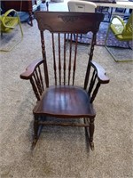 Vintage High back rocking chair