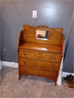antique children's dresser with mirror