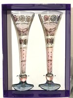 Champagne Flutes and Vase