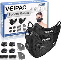 VEIPAO Sports Masks with Activated Carbon Filter,