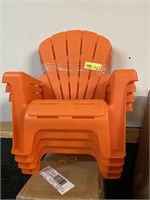 New Kids Garden Chair 4 Pack - Orange