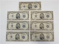 7 - 1934 US C $5 Dollar Silver Certificates