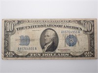 1934A US $10 Dollar Silver Certificate