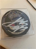 Jakub Voracek Signed Logo Hockey Puck