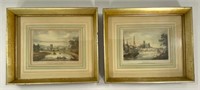 Pair of Antique Lithographs by F. Calvert