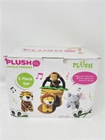 New Plush Creations Plush Jungle Animals Toy Set,