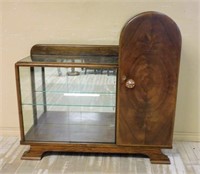 Art Deco Mahogany Bookcase with Side Display.
