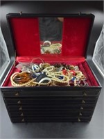Misc. Lot of Costume Jewelry in Chest