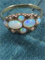 Victorian Opal & Seed Pearl Ring