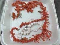 6 Pcs. Vintage Coral Jewely