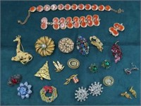 20 Pcs. Vintage Rhinestone Jewelry