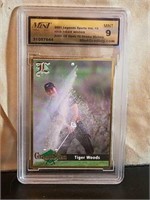 Graded 9 Mint Tiger Woods Golf Card